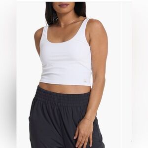 Vuori Daily Crop Tank in White